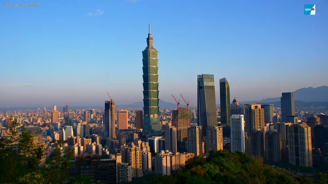 象山から望む台北